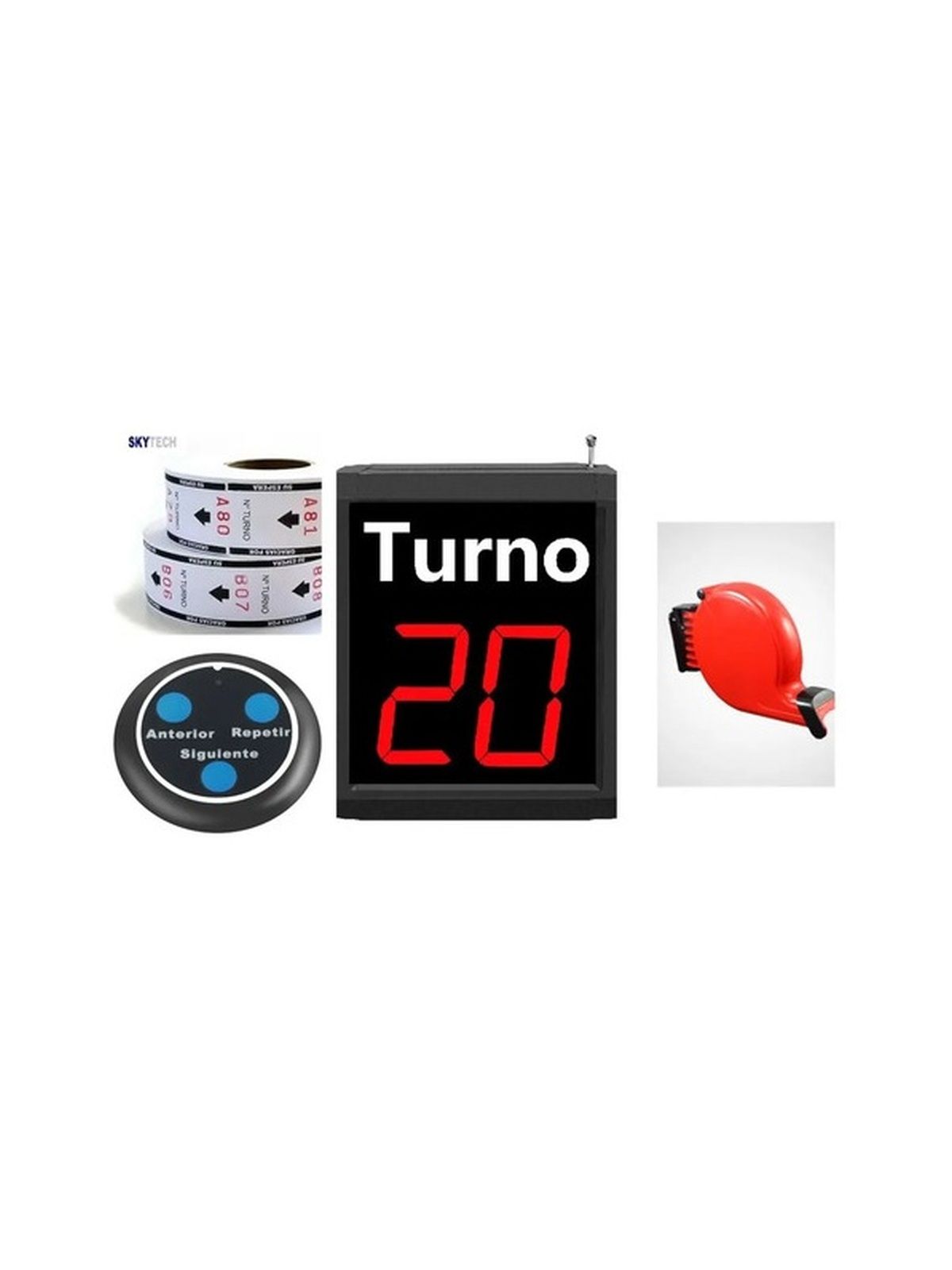 Kit Turnomatic Inalambrico + Dispensador De Nuemros+ Rollo